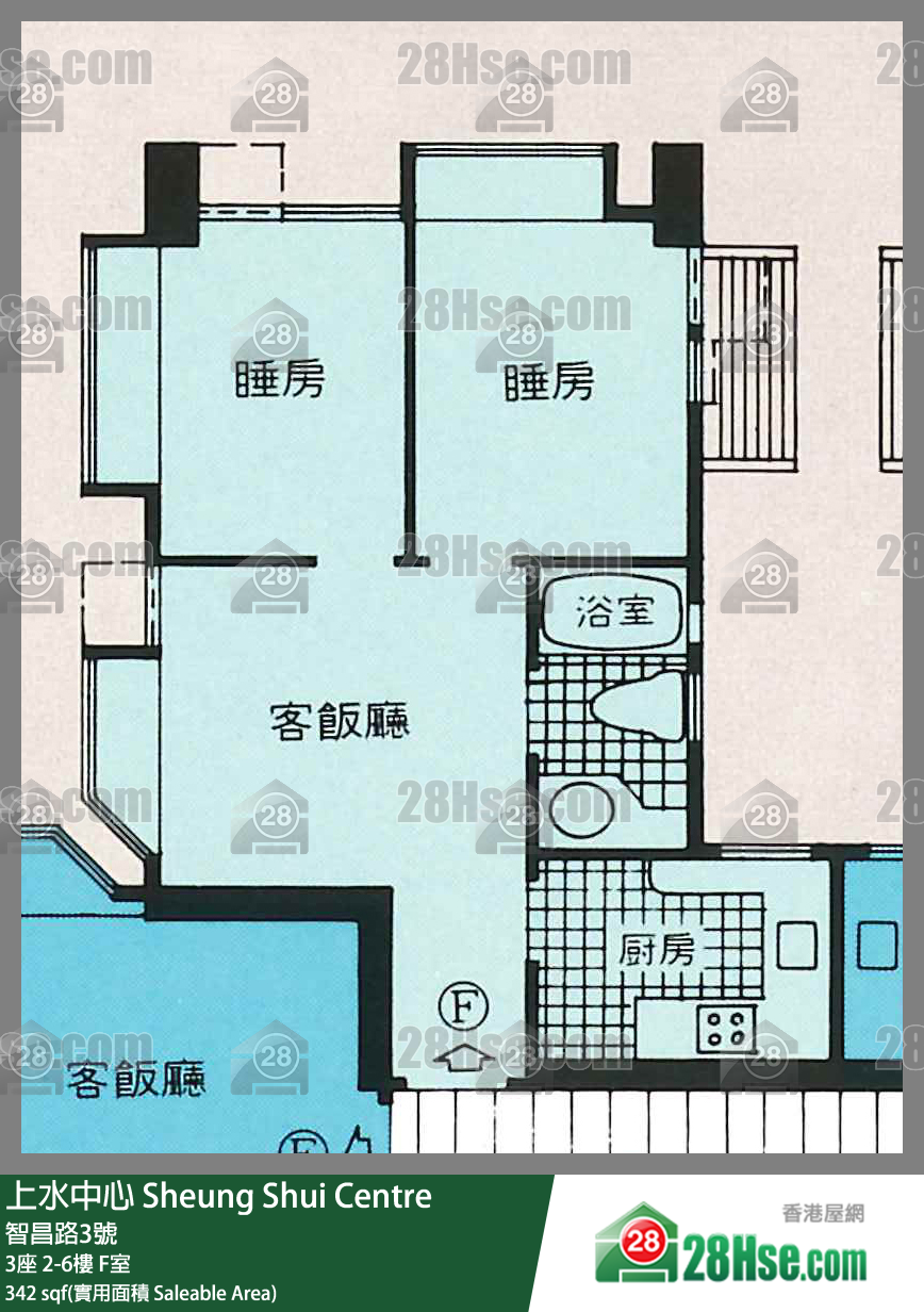 Sheung Shui Centre Unit FloorPlan (Provided by 28Hse)