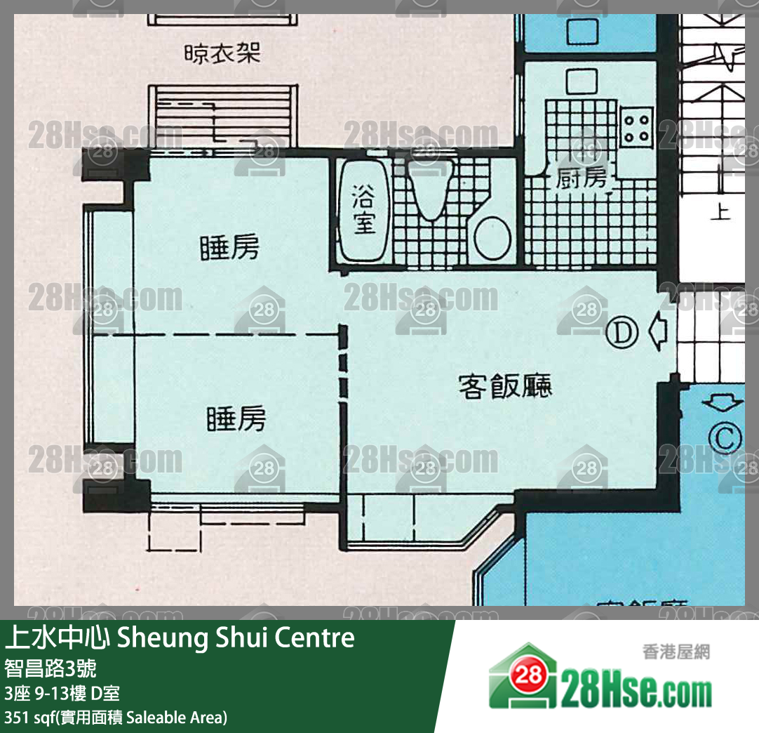 上水中心 3座11樓 D室 平面圖