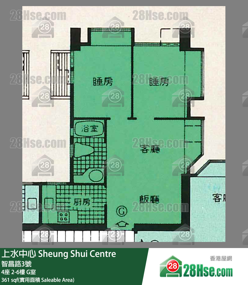 上水中心 4座6樓 G室 平面圖