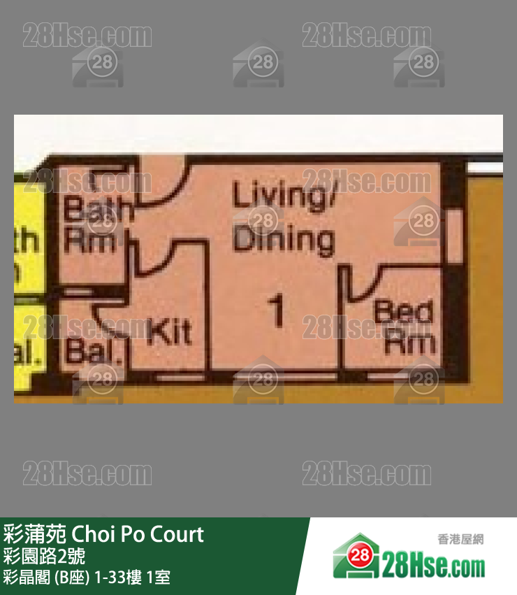 Choi Po Court Unit FloorPlan (Provided by 28Hse)