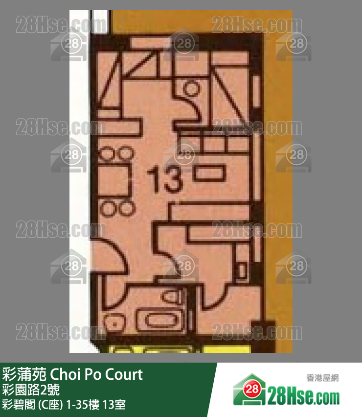 Choi Po Court Unit FloorPlan (Provided by 28Hse)
