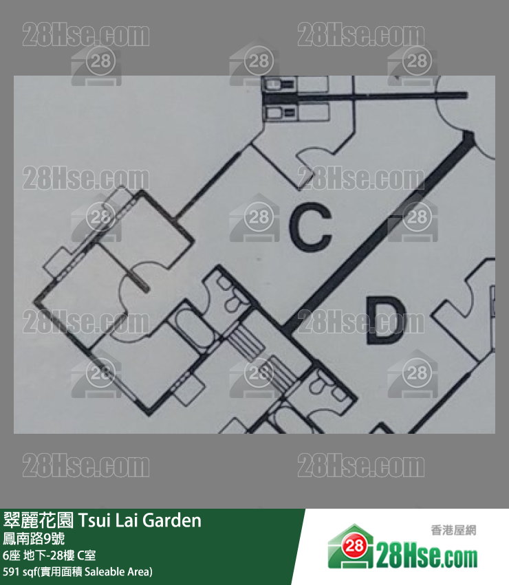 翠麗花園 6座5樓 C室 平面圖