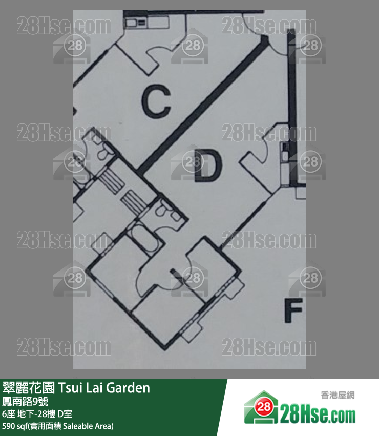 翠麗花園 6座5樓 D室 平面圖