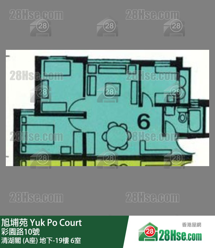 旭埔苑 清湖閣 (A座)17樓 6室 平面圖
