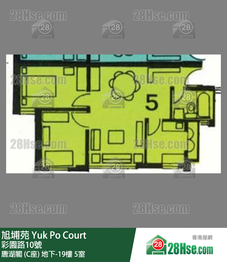 旭埔苑 唐湖閣 (C座)13樓 5室 平面圖