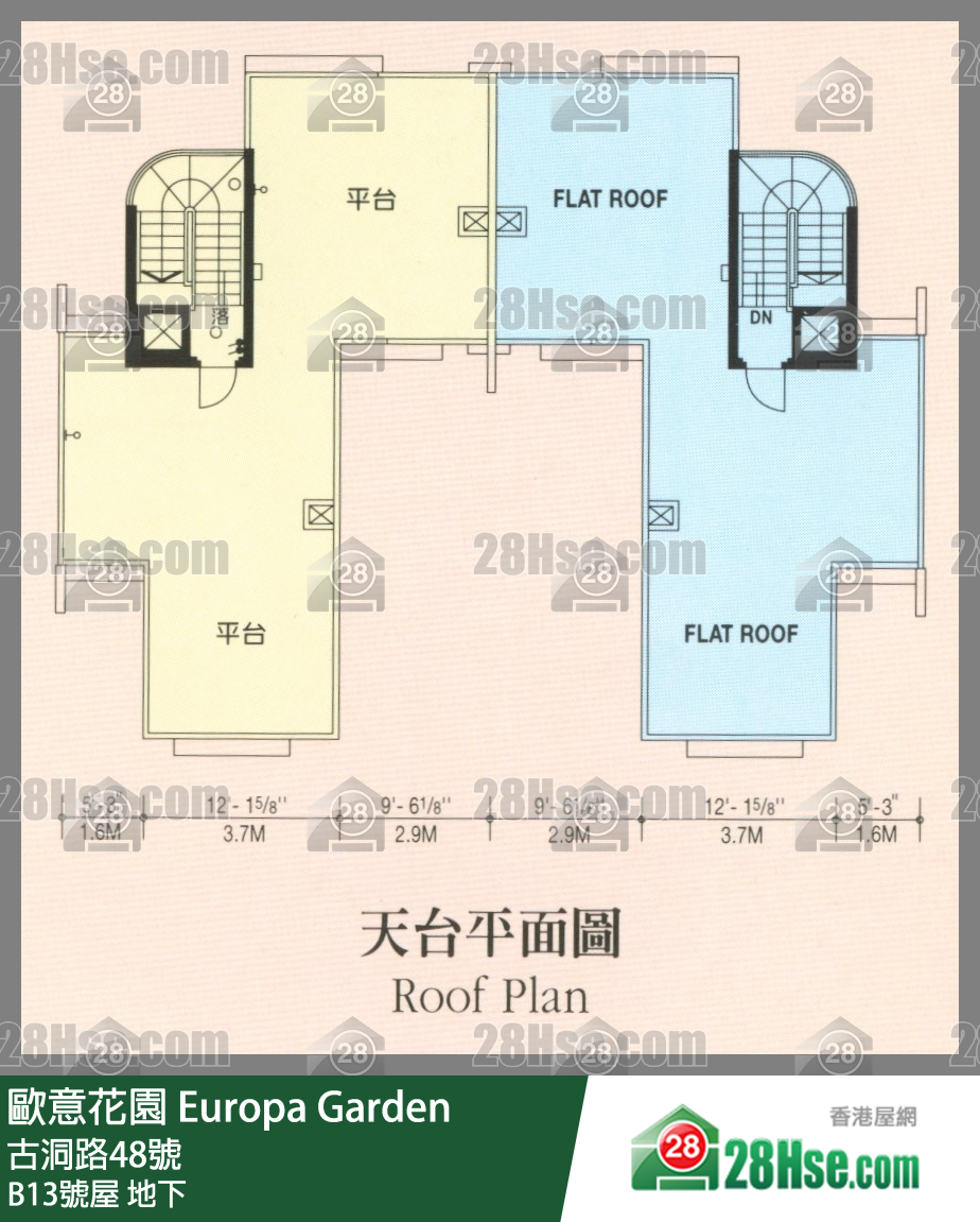 歐意花園 B13號屋 平面圖
