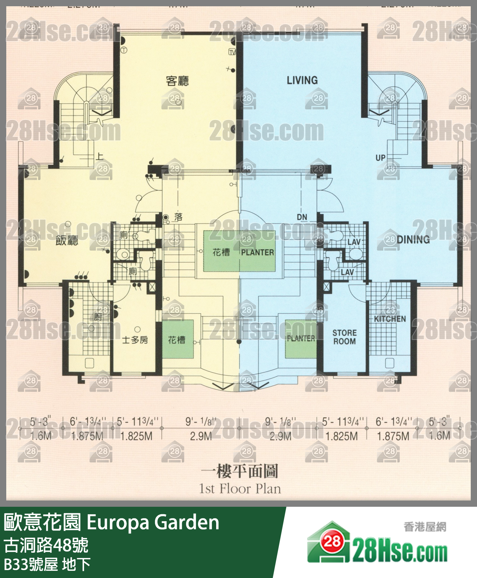 歐意花園 B33號屋 平面圖