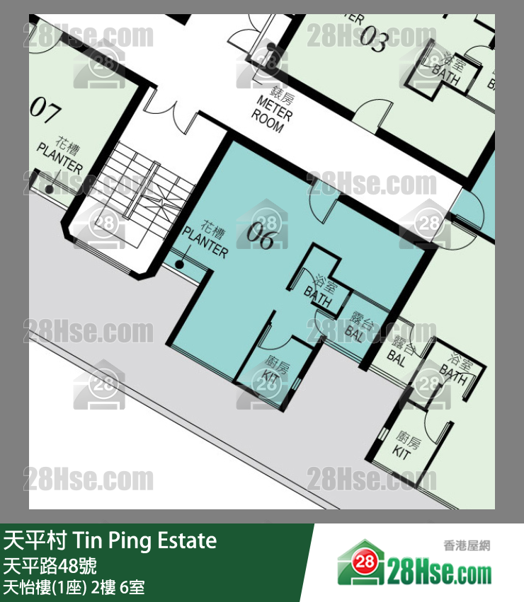 天平村 天怡樓(1座)2樓 6室 平面圖
