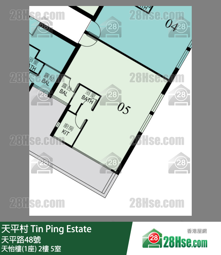 天平村 天怡樓(1座)2樓 5室 平面圖