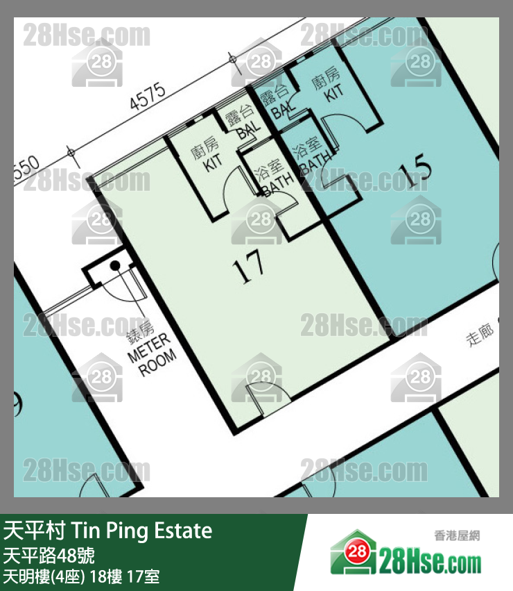 天平村 天明樓(4座)18樓 17室 平面圖