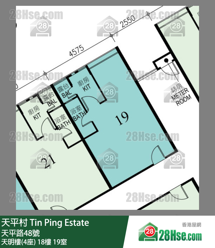 天平村 天明樓(4座)18樓 19室 平面圖