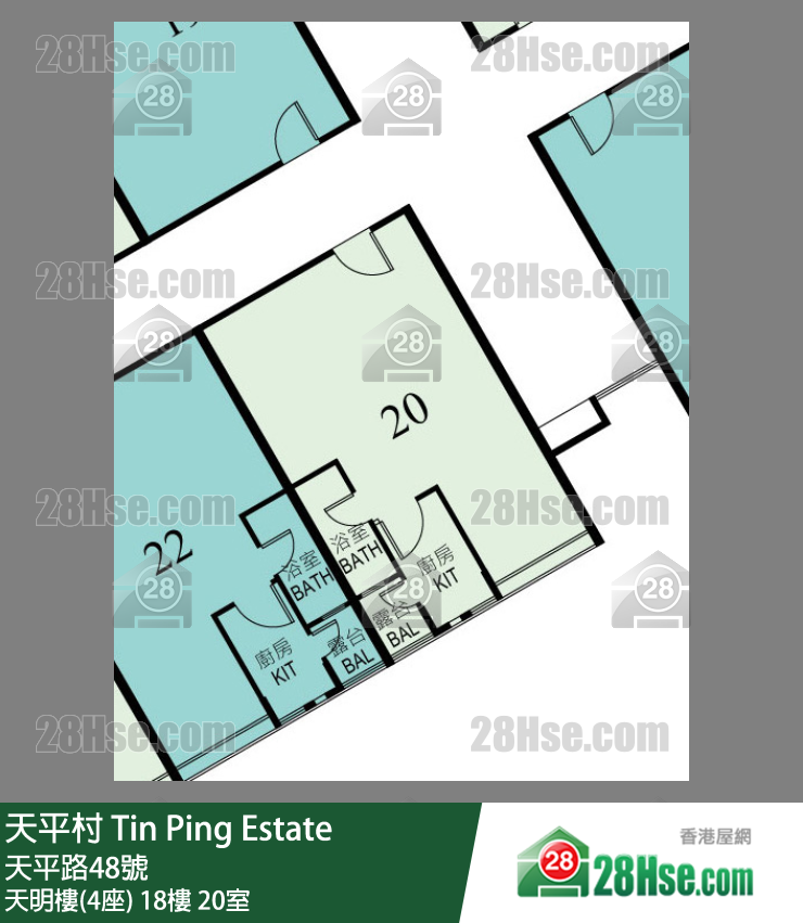 天平村 天明樓(4座)18樓 20室 平面圖
