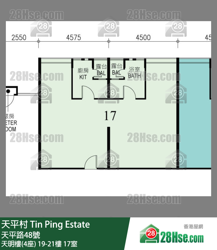 天平村 天明樓(4座)21樓 17室 平面圖