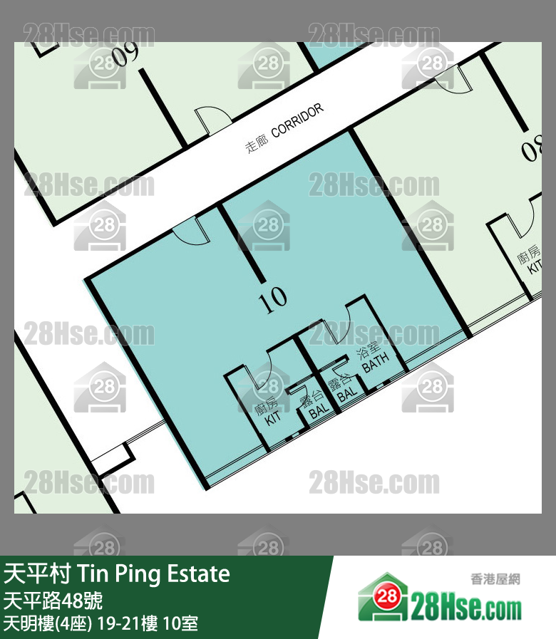 天平村 天明樓(4座)21樓 10室 平面圖