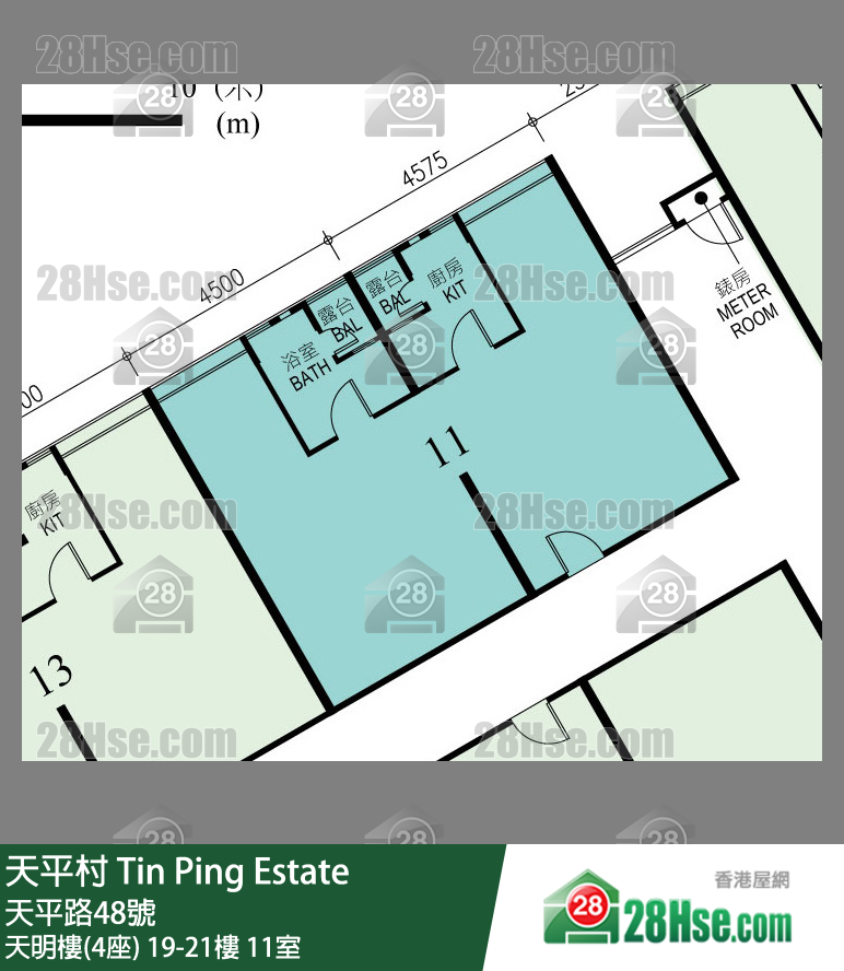 天平村 天明樓(4座)20樓 11室 平面圖