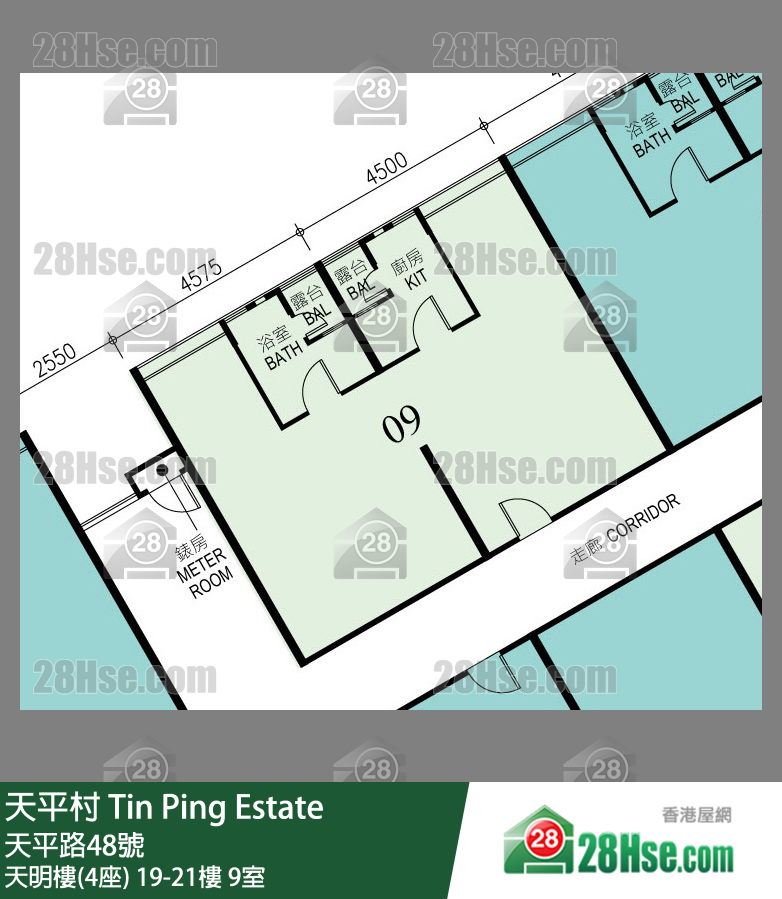 天平村 天明樓(4座)21樓 9室 平面圖