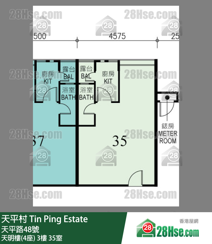 天平村 天明樓(4座) 3樓 35室 平面圖
