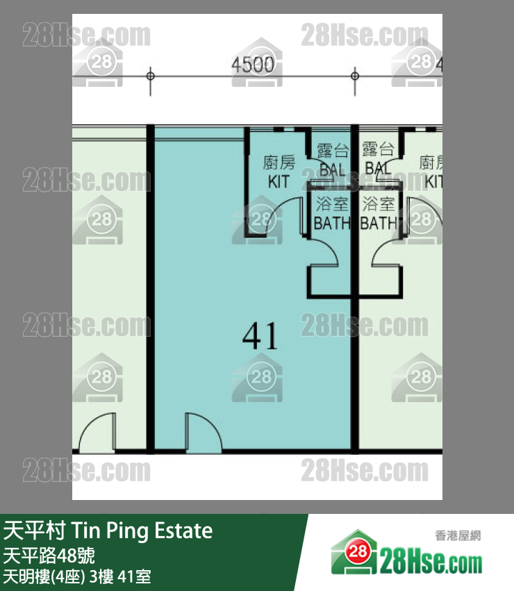 天平村 天明樓(4座)3樓 41室 平面圖