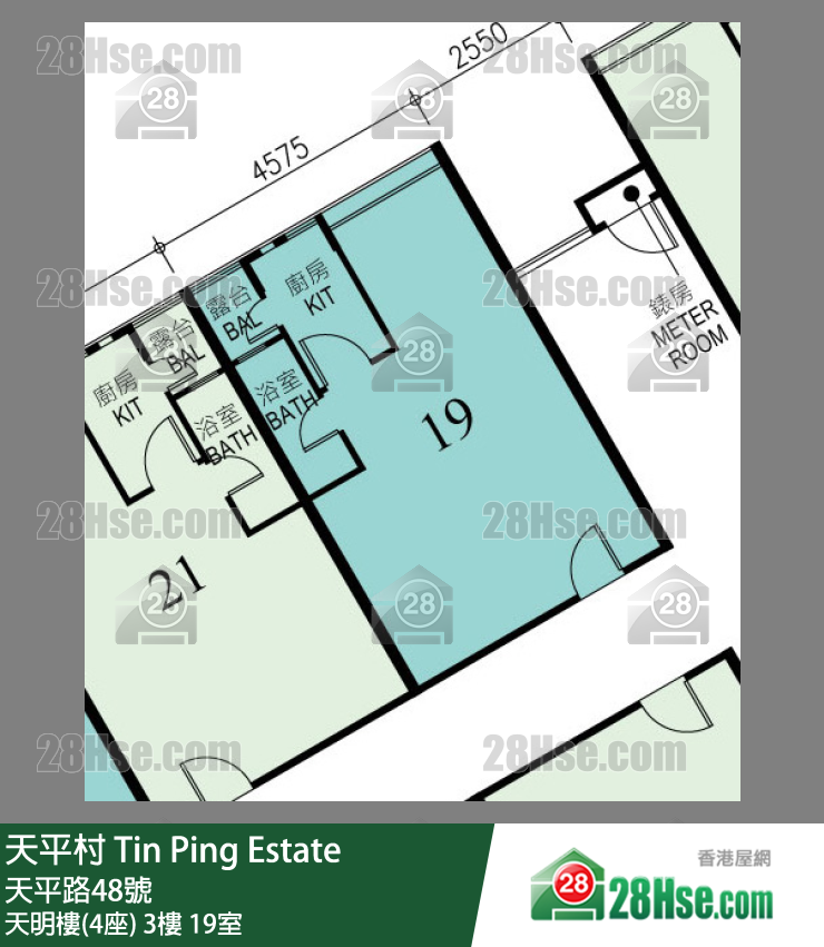 天平村 天明樓(4座)3樓 19室 平面圖