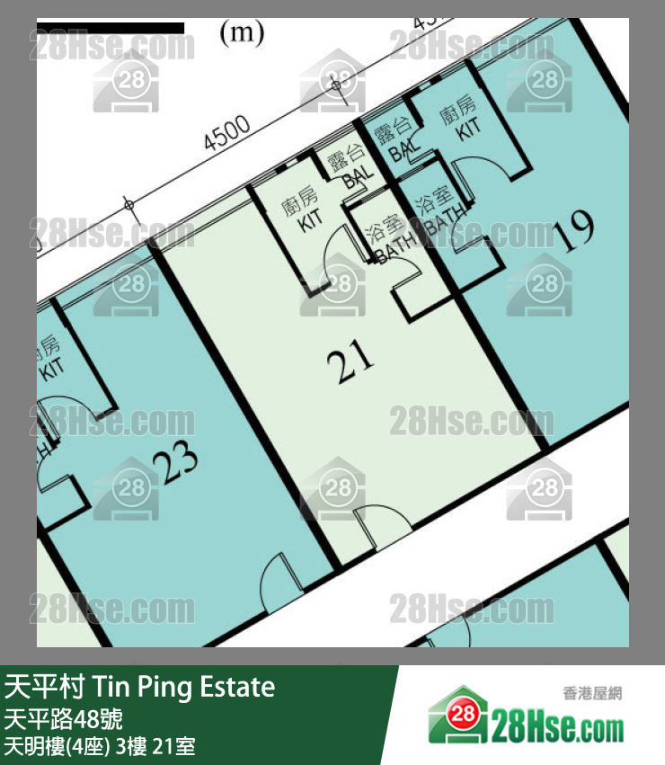 天平村 天明樓(4座)3樓 21室 平面圖