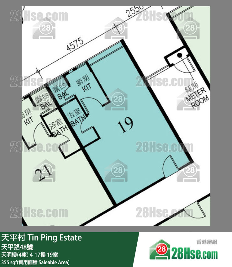 天平村 天明樓(4座)13樓 19室 平面圖