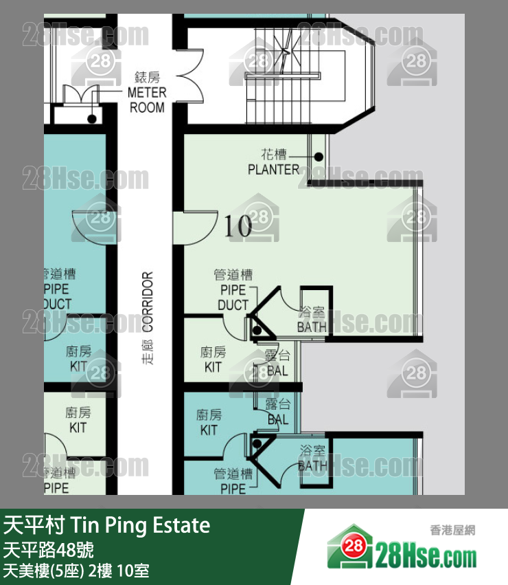 天平村 天美樓(5座)2樓 10室 平面圖