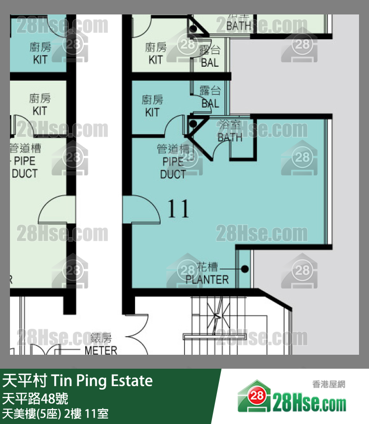 天平村 天美樓(5座)2樓 11室 平面圖