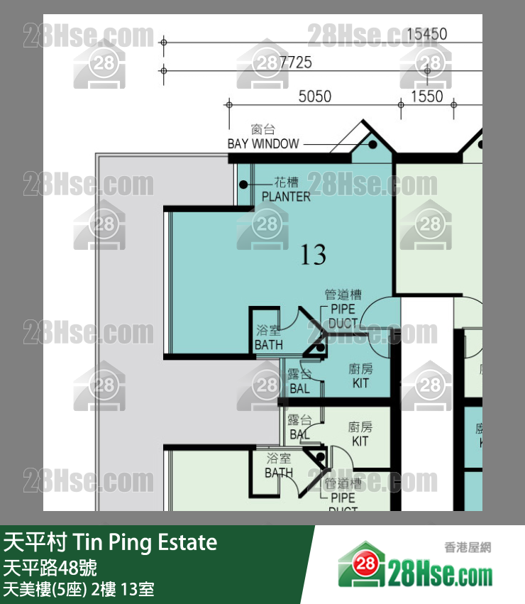 天平村 天美樓(5座)2樓 13室 平面圖