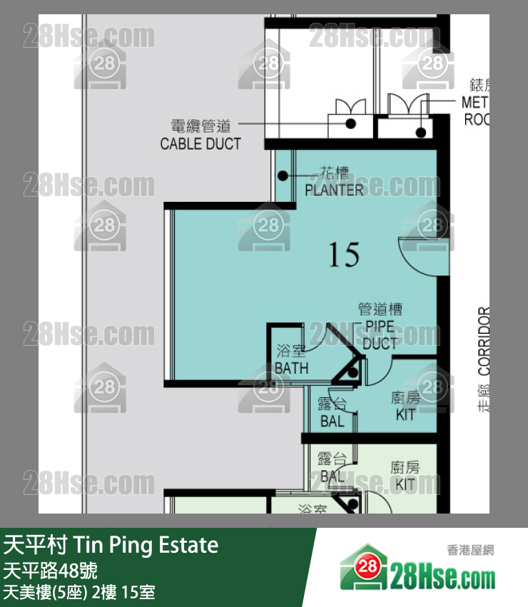 天平村 天美楼(5座)2楼 15室 平面图