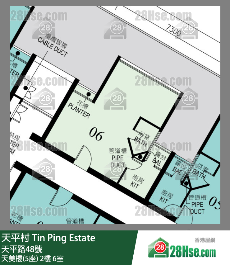 天平村 天美樓(5座)2樓 6室 平面圖