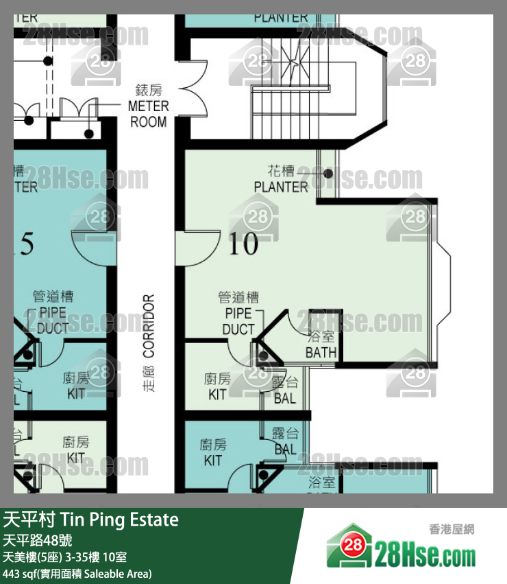 天平村 天美樓(5座) 3樓 10室 平面圖