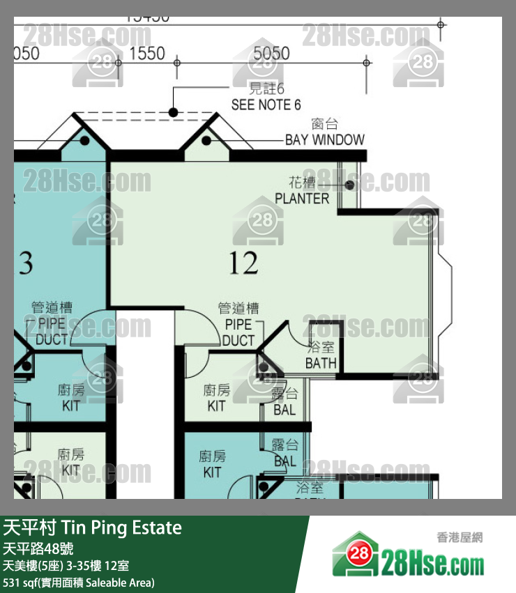 天平村 天美樓(5座) 31樓 12室 平面圖