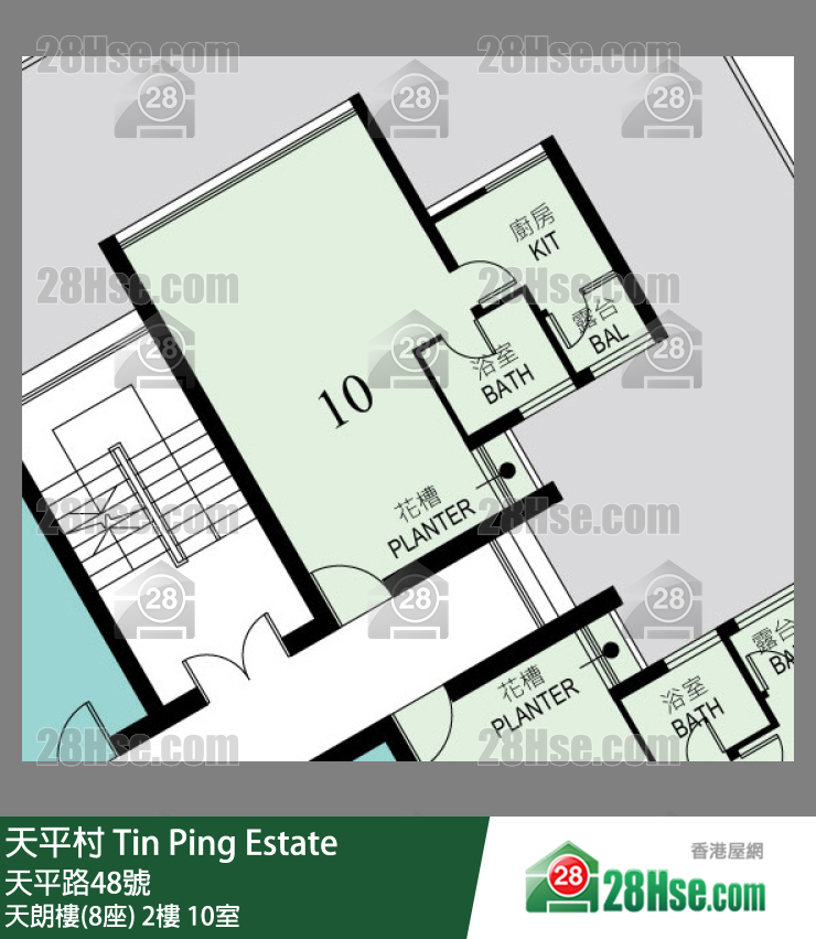 天平村 天朗樓(8座)2樓 10室 平面圖