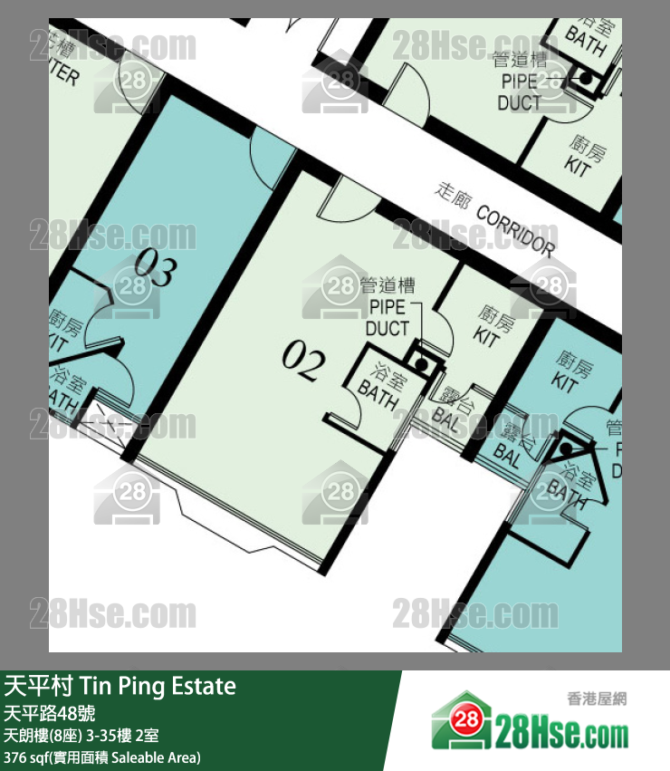 天平村 天朗樓(8座)31樓 2室 平面圖