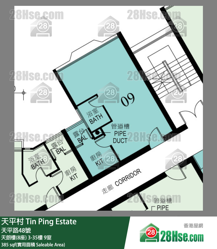 天平村 天朗樓(8座)31樓 9室 平面圖