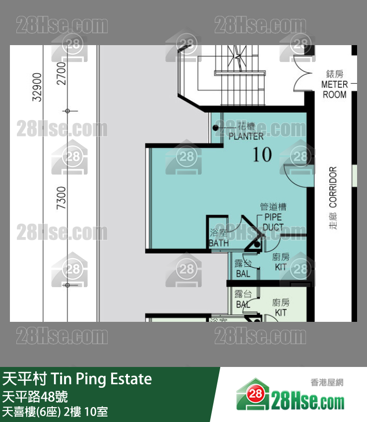 天平村 天喜樓(6座)2樓 10室 平面圖