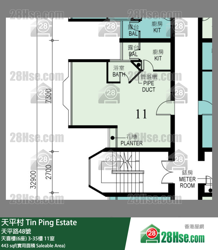 天平村 天喜樓(6座)32樓 11室 平面圖