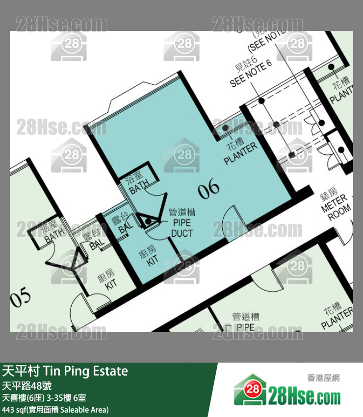 天平村 单位平面图(由 28Hse 提供)