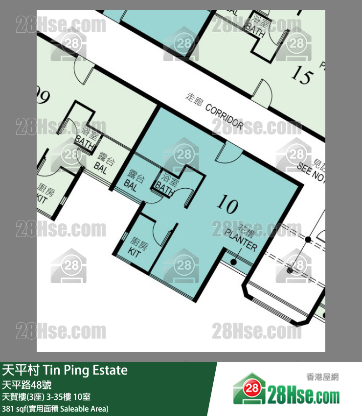 天平村 天賀樓(3座)7樓 10室 平面圖