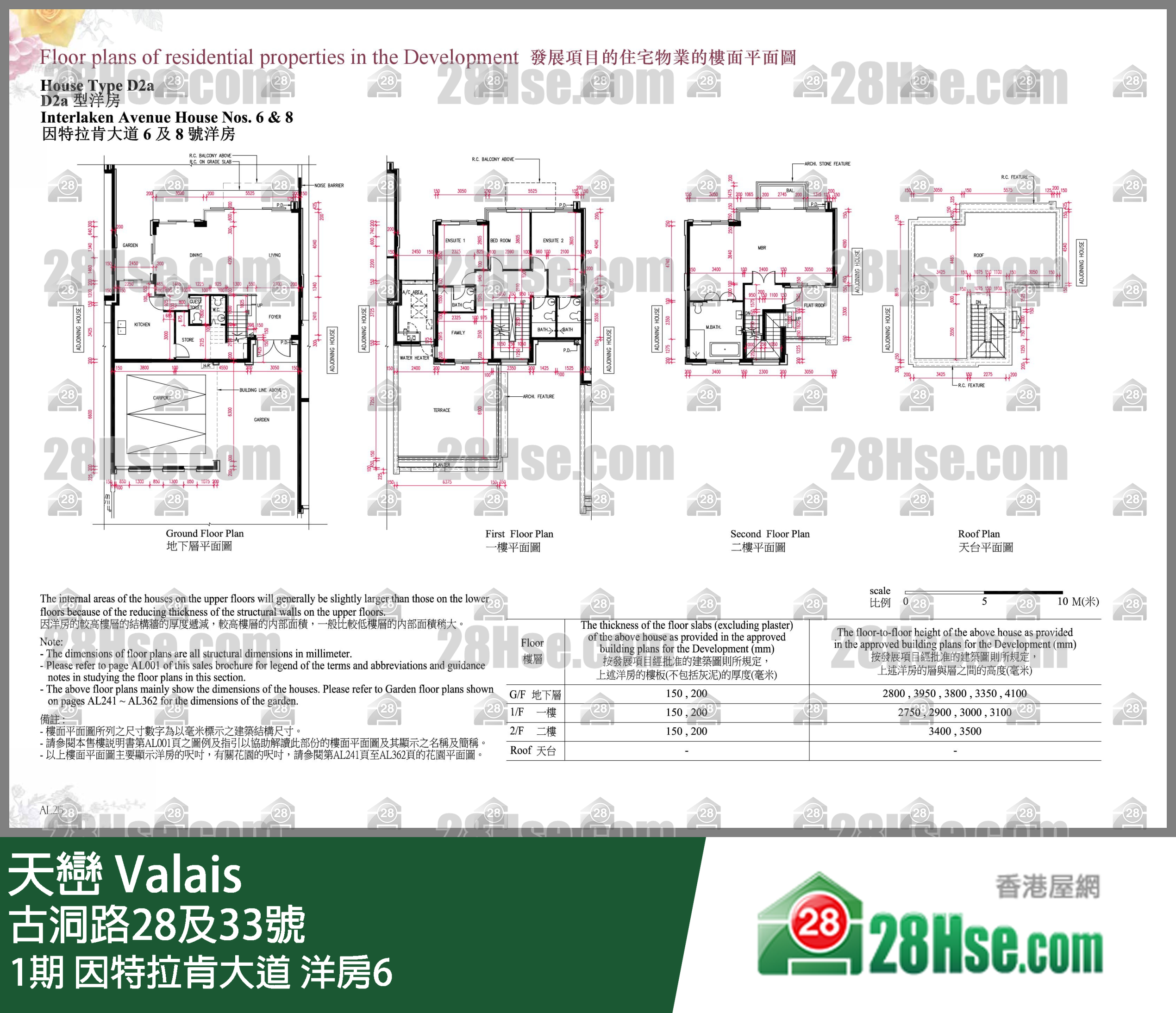 天巒 1期因特拉肯大道 洋房6 平面圖