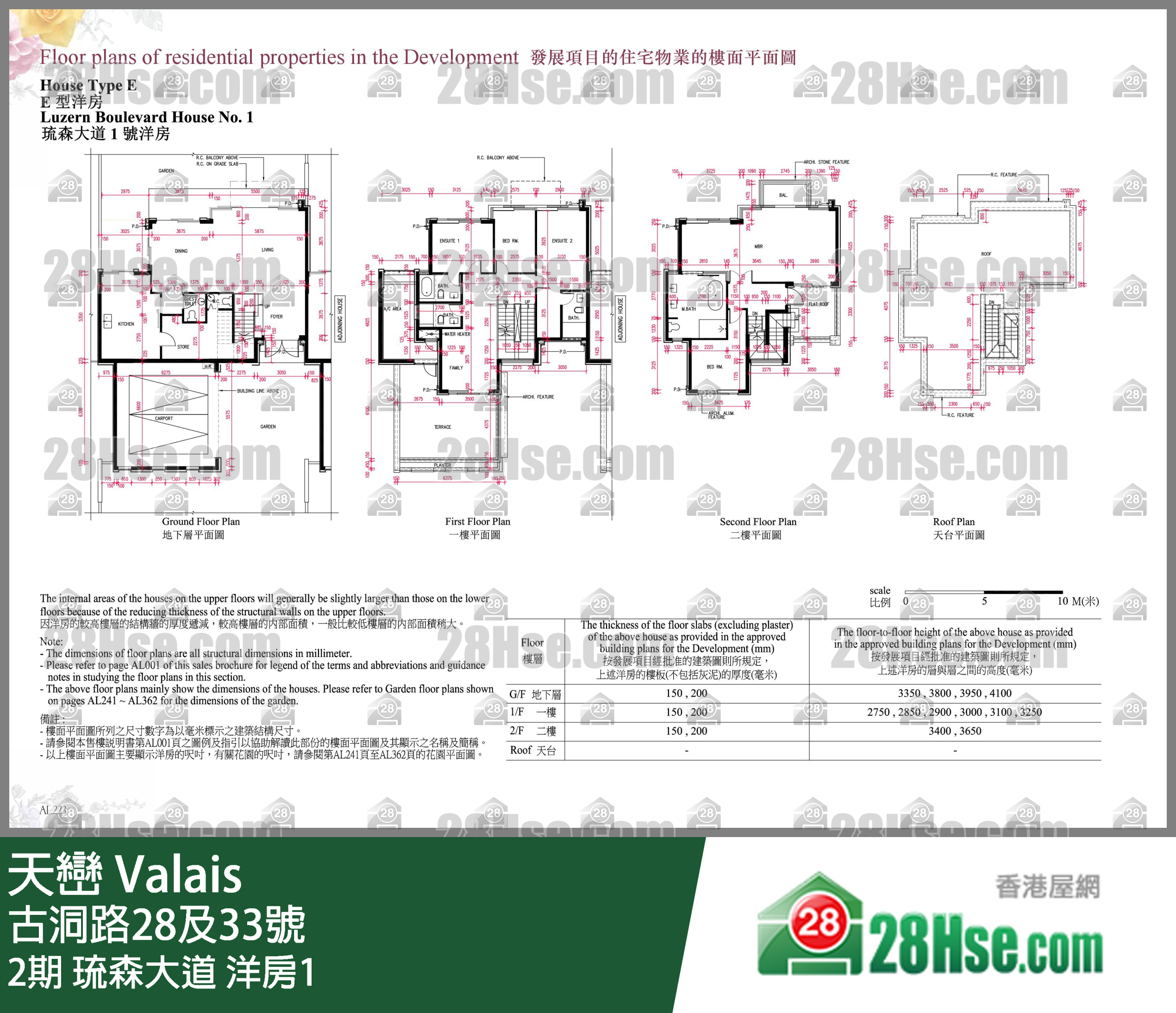 天巒 2期琉森大道 洋房1 平面圖