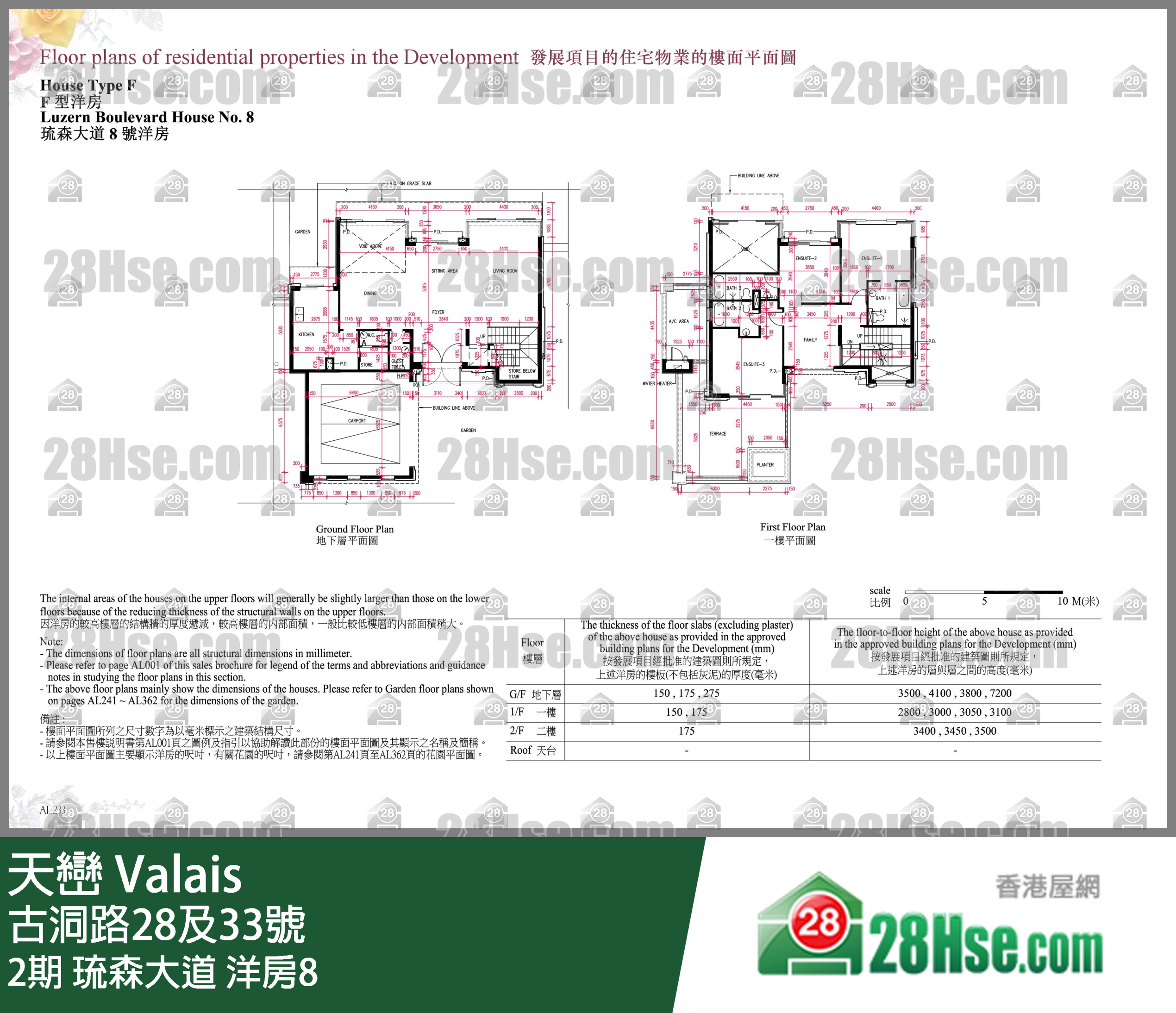天巒 2期琉森大道 洋房8 平面圖