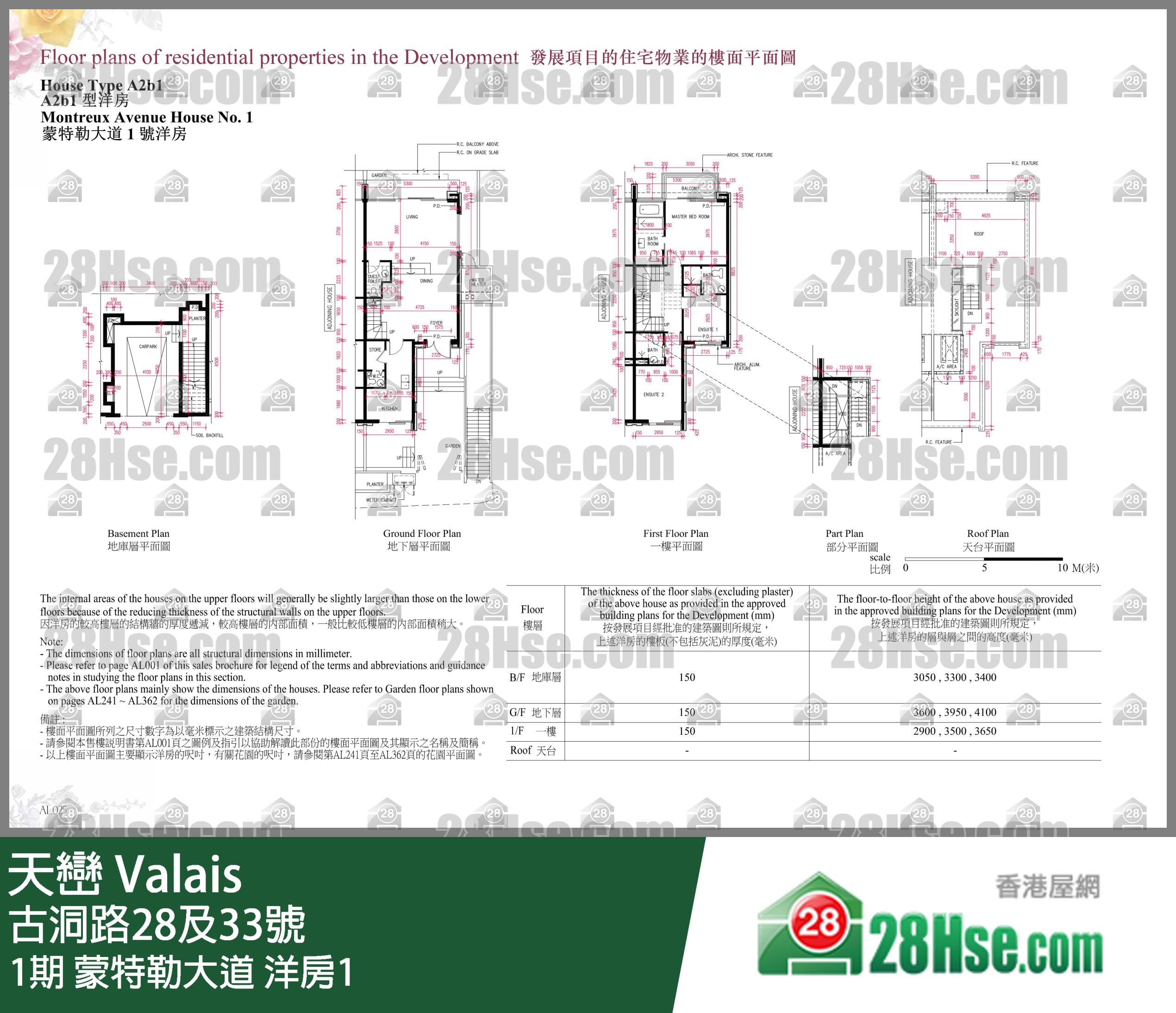 天巒 1期蒙特勒大道 洋房1 平面圖