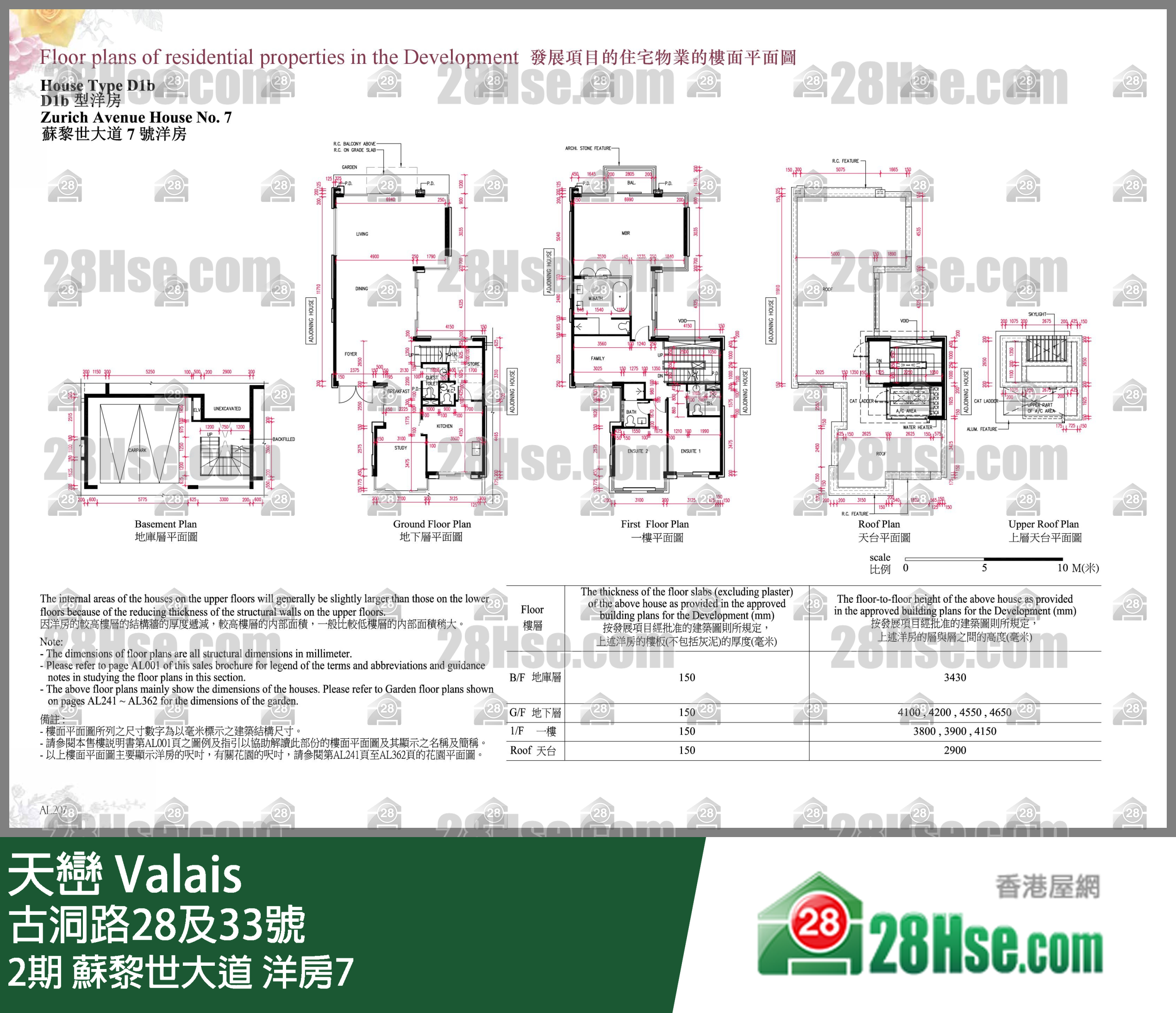 天巒 2期蘇黎世大道 洋房7 平面圖