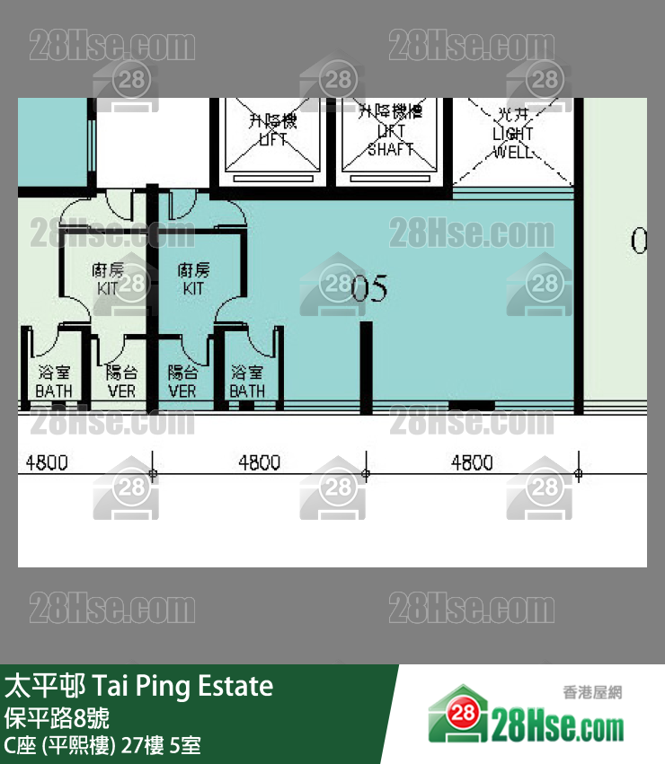 太平邨 C座 (平熙樓)27樓 5室 平面圖