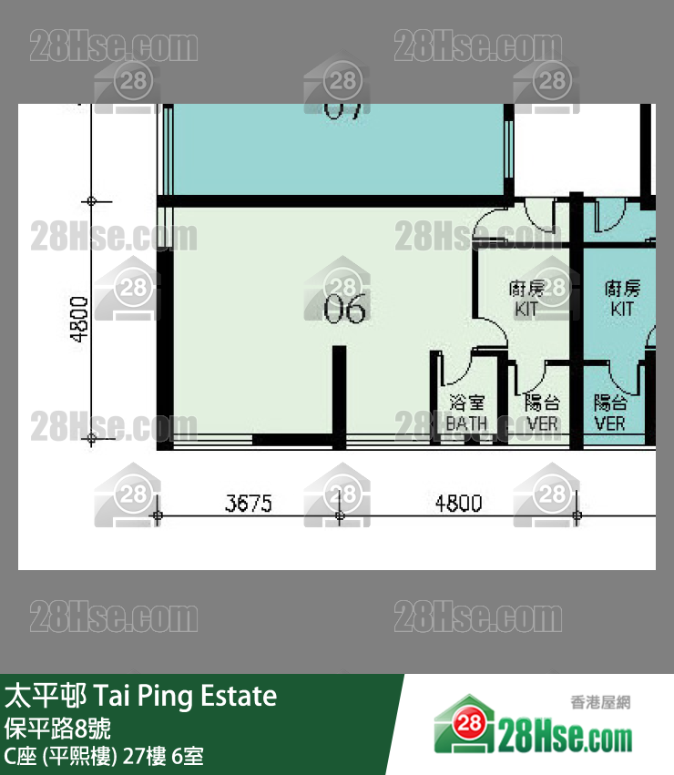 太平邨 C座 (平熙樓)27樓 6室 平面圖