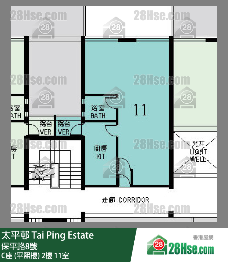 太平邨 C座 (平熙樓)2樓 11室 平面圖