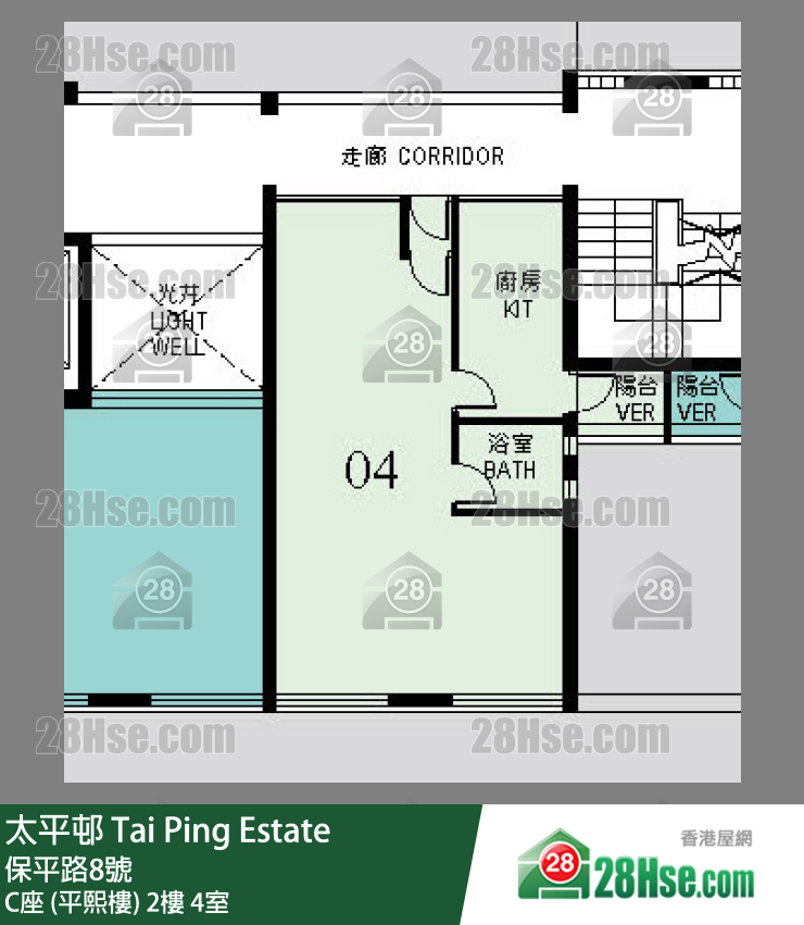 太平邨 C座 (平熙樓)2樓 4室 平面圖