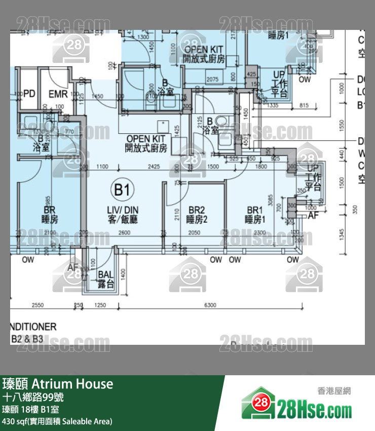 瑧頤 瑧頤 18樓 B1室 平面圖