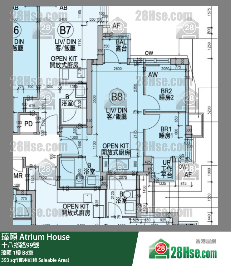 瑧頤 瑧頤 1樓 B8室 平面圖